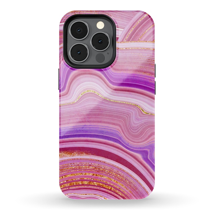 iPhone 13 pro StrongFit Marble Design fake stone textures, painted artificial marbled by ArtsCase