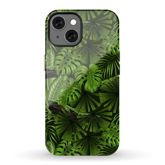 iPhone 13 StrongFit Jungle leaves by Katerina Kirilova