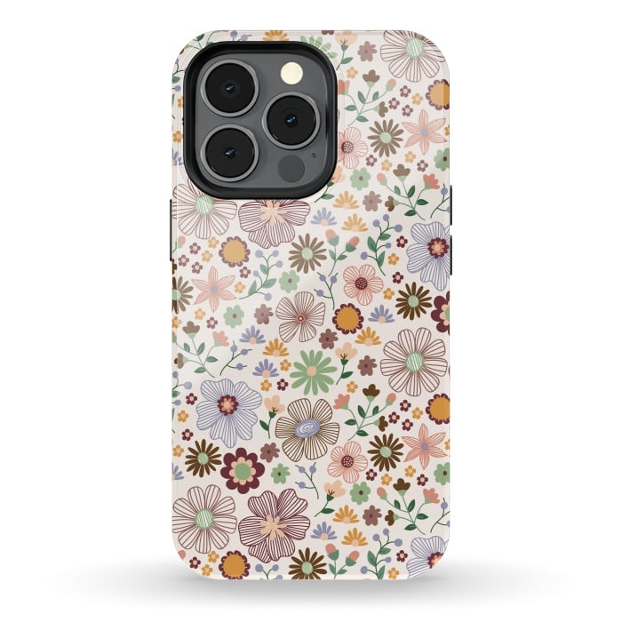 iPhone 13 pro StrongFit Autumn Wild Bloom by TracyLucy Designs