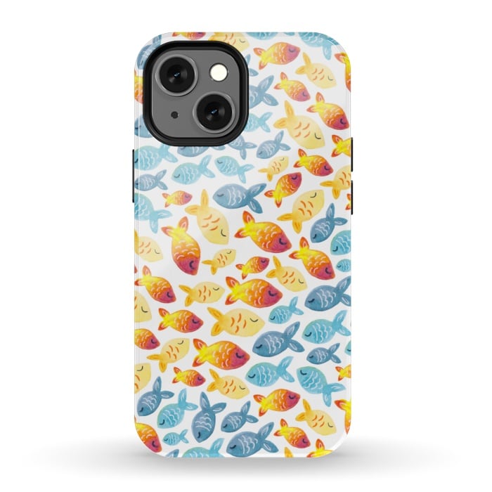iPhone 13 mini StrongFit Fishy Business by gingerlique