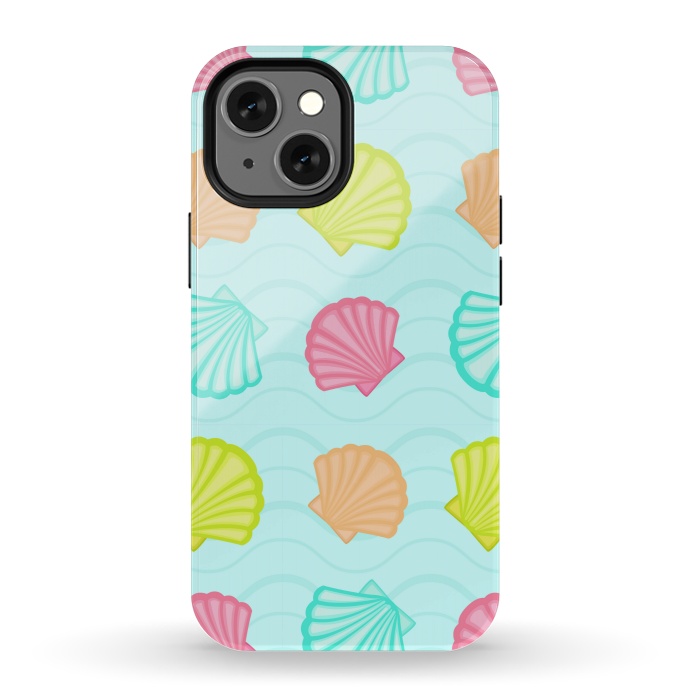 iPhone 13 mini StrongFit SEA SHELLS PATTERN by MALLIKA