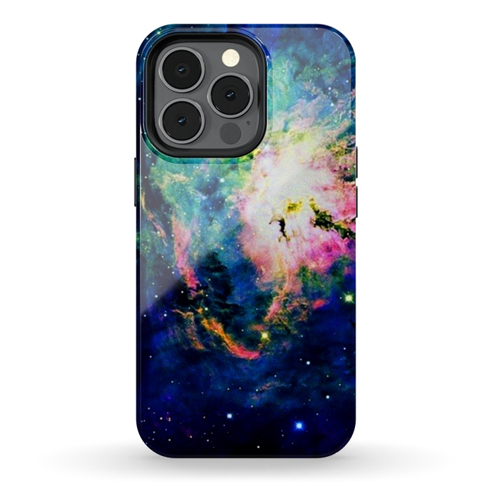 iPhone 13 pro StrongFit colorful nebula by haroulita