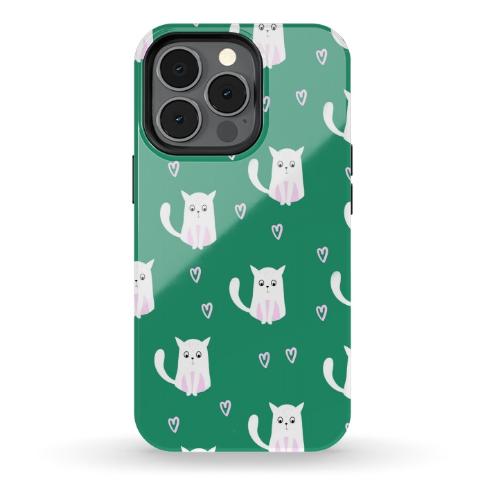 iPhone 13 pro StrongFit cats pattern by haroulita