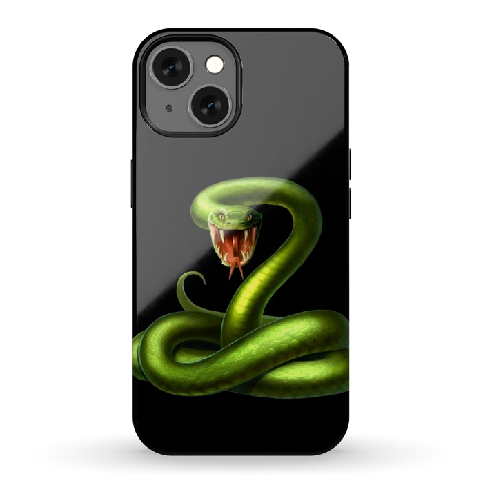 iPhone 13 StrongFit green snake by haroulita