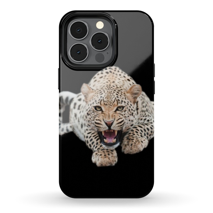 iPhone 13 pro StrongFit wild leopard by haroulita