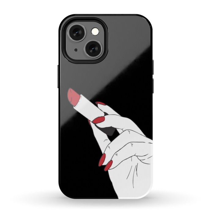 iPhone 13 mini StrongFit red lipstick by haroulita
