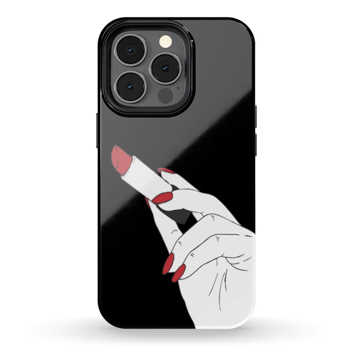 iPhone 13 pro StrongFit red lipstick by haroulita
