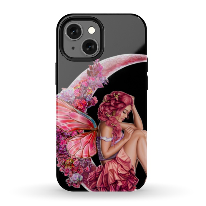 iPhone 13 mini StrongFit pink moon fairy by haroulita