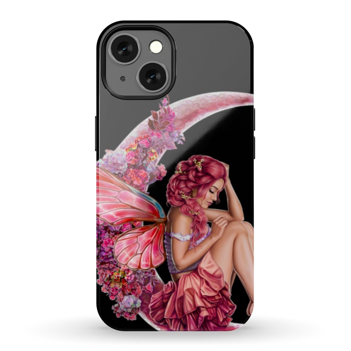 iPhone 13 StrongFit pink moon fairy by haroulita