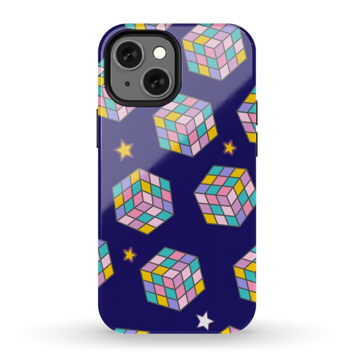 iPhone 13 mini StrongFit cube game pattern by MALLIKA