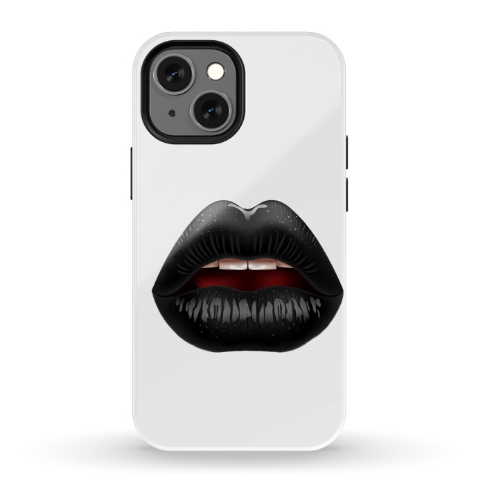iPhone 13 mini StrongFit black lips by haroulita