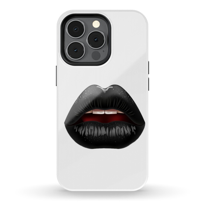 iPhone 13 pro StrongFit black lips by haroulita