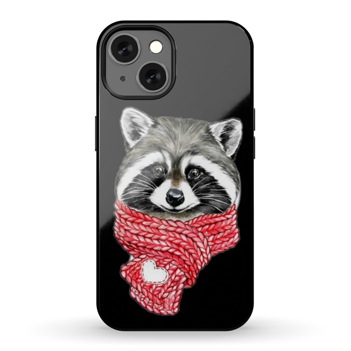 iPhone 13 StrongFit cute Raccoon by haroulita