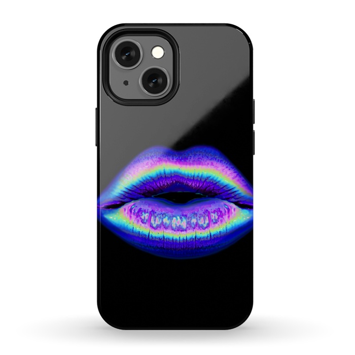 iPhone 13 mini StrongFit purple lips by haroulita