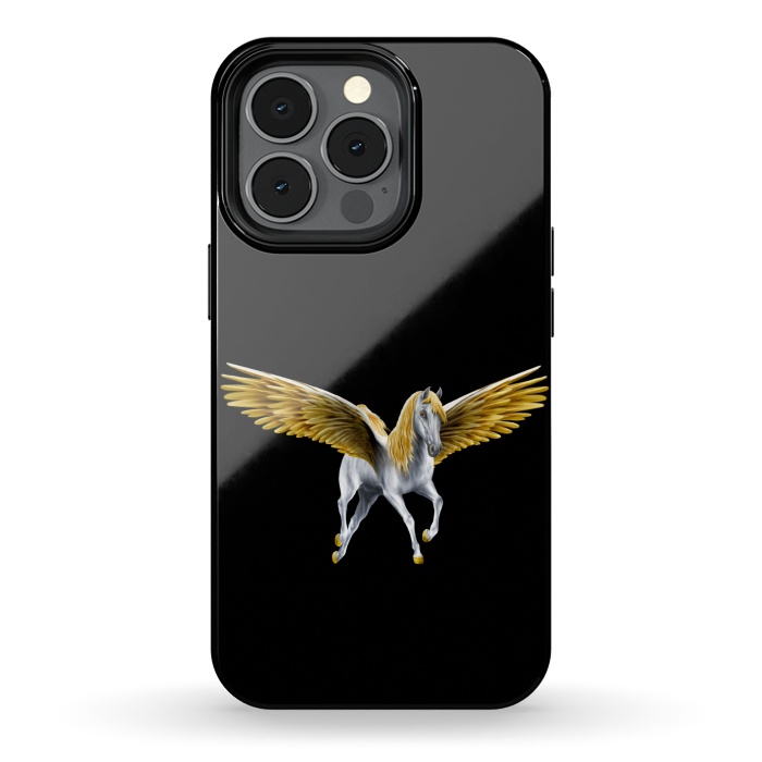 iPhone 13 pro StrongFit horse with golden wings by haroulita