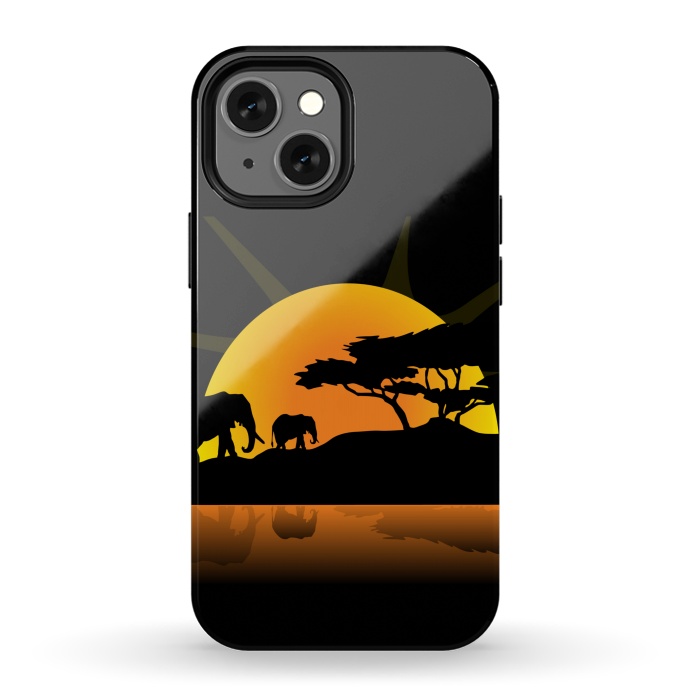 iPhone 13 mini StrongFit african sunset by haroulita