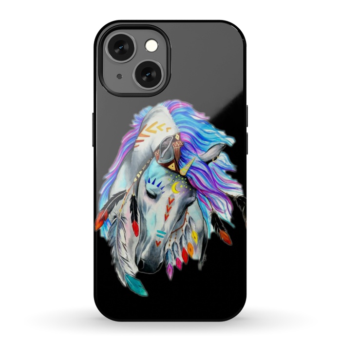 iPhone 13 StrongFit feather horse by haroulita