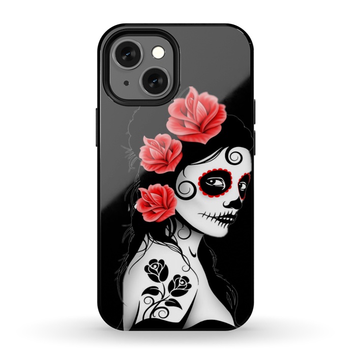 iPhone 13 mini StrongFit sugar skull woman by haroulita