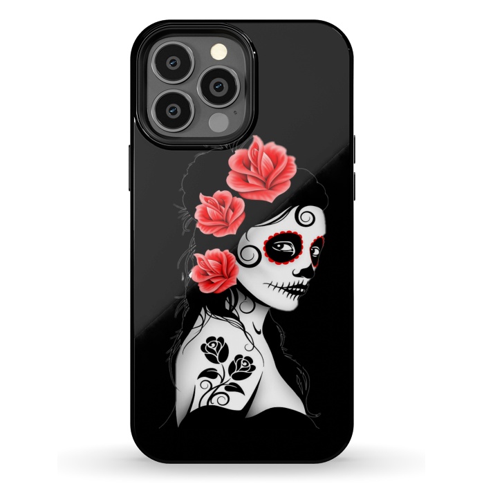 iPhone 13 Pro Max StrongFit sugar skull woman by haroulita