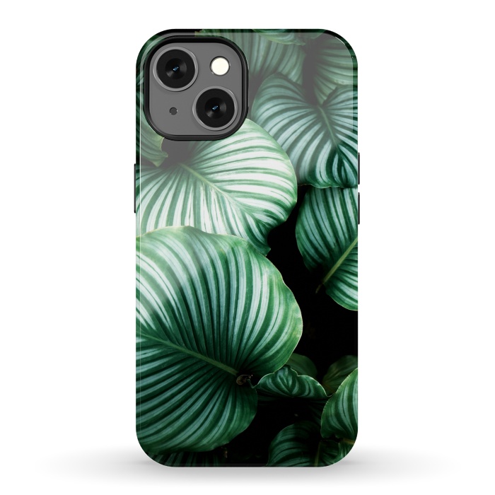 iPhone 13 StrongFit tropical leaves by haroulita