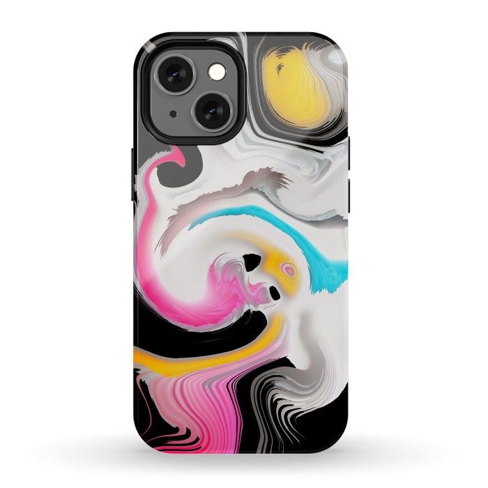 iPhone 13 mini StrongFit fluid art waves by haroulita
