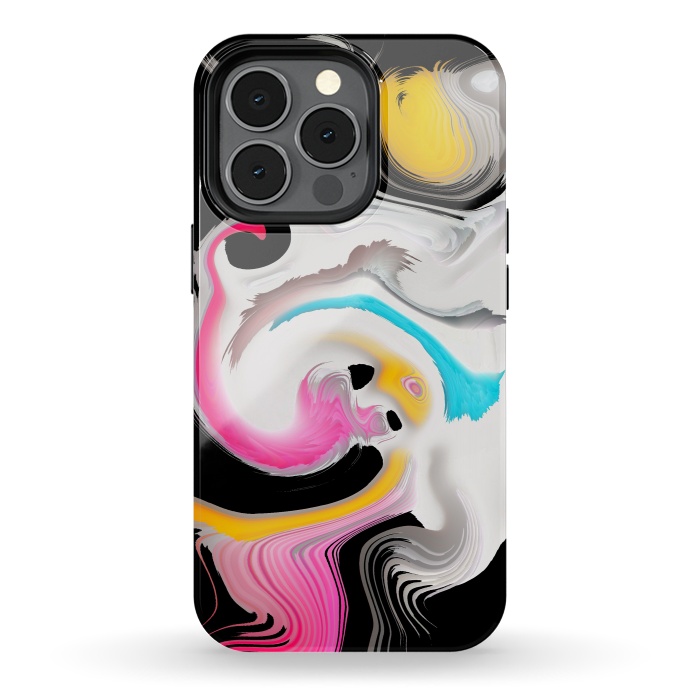 iPhone 13 pro StrongFit fluid art waves by haroulita