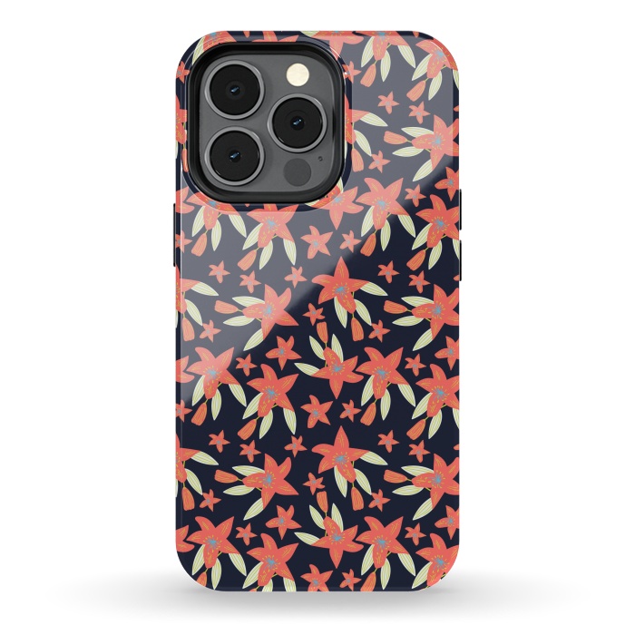 iPhone 13 pro StrongFit tiger lily flowers by Lovi Dianti