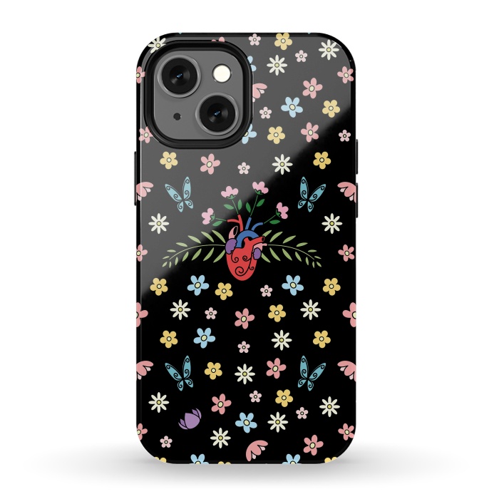 iPhone 13 mini StrongFit Blooming heart by Laura Nagel