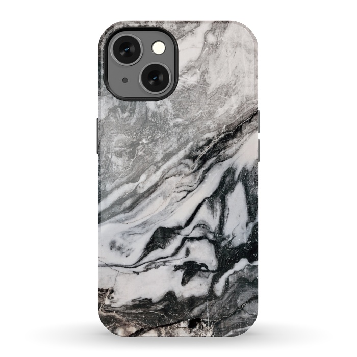 iPhone 13 StrongFit White and black Marble by Winston