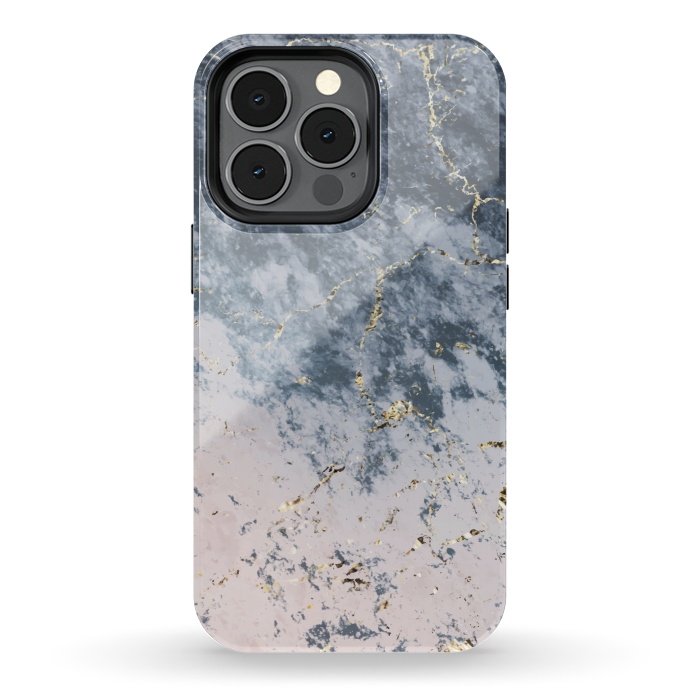 iPhone 13 pro StrongFit Pink and blue marble by Winston