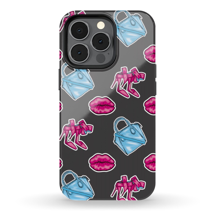 iPhone 13 pro StrongFit Beautiful background of the lips shoes and bags by ArtsCase