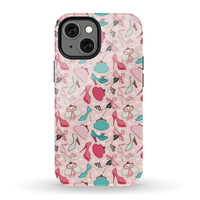 iPhone 13 mini StrongFit Pattern With Women's Shoes And Handbags by ArtsCase