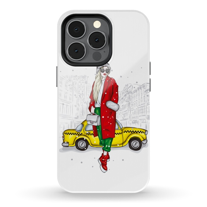 iPhone 13 pro StrongFit Taxi and the city by ArtsCase