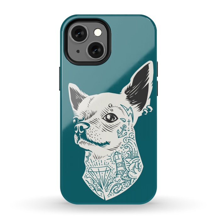 iPhone 13 mini StrongFit Tattooed Chihuahua by Winston