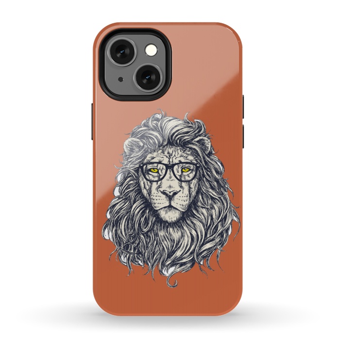 iPhone 13 mini StrongFit Hipster Lion by Winston
