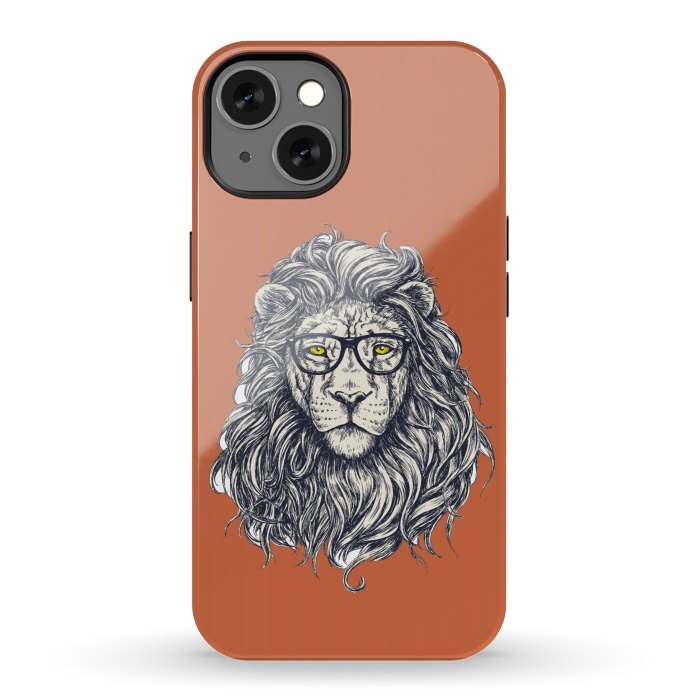 iPhone 13 StrongFit Hipster Lion by Winston