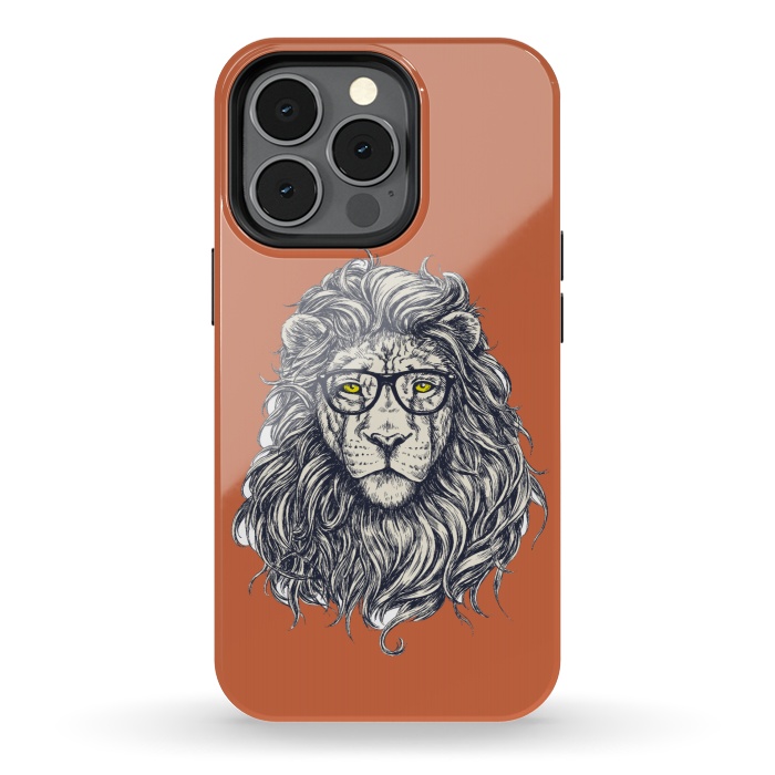 iPhone 13 pro StrongFit Hipster Lion by Winston