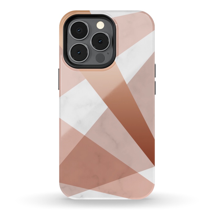 iPhone 13 pro StrongFit Marble Geometric design with peak figures by ArtsCase