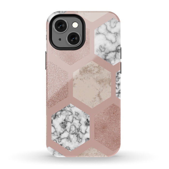 iPhone 13 mini StrongFit Marble Geometrical abstract design by ArtsCase