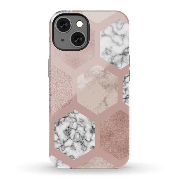 iPhone 13 StrongFit Marble Geometrical abstract design by ArtsCase