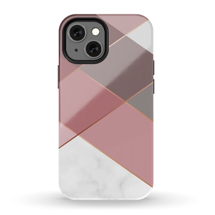 iPhone 13 mini StrongFit Marble Pattern Polygonal Lines by ArtsCase