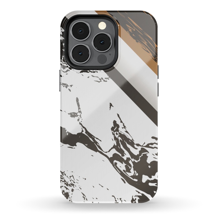 iPhone 13 pro StrongFit Marble with cubes and geometric figures by ArtsCase