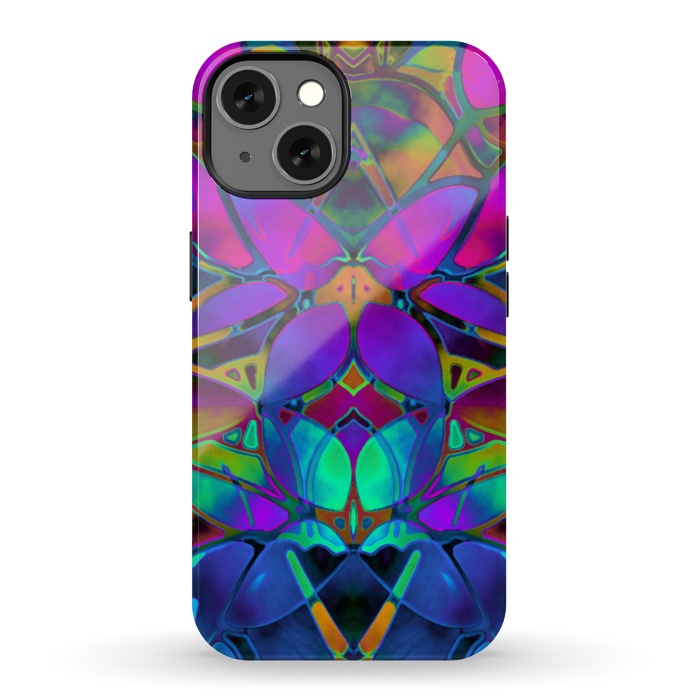 iPhone 13 StrongFit Floral Fractal Art G308 by Medusa GraphicArt