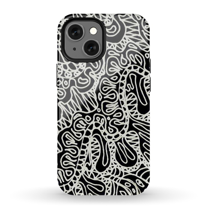 iPhone 13 mini StrongFit Doodle Ethnic Style G361 by Medusa GraphicArt