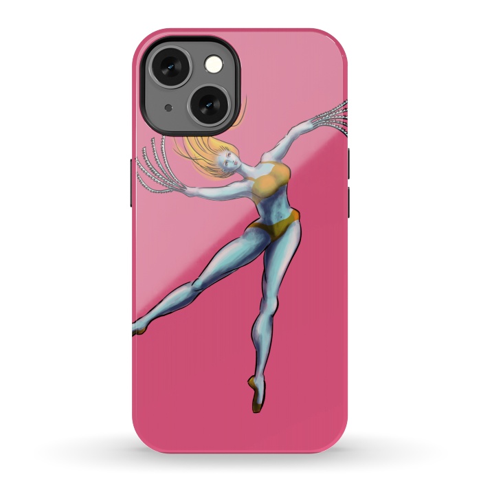 iPhone 13 StrongFit Weird Dancer Girl With Saw Hands by Boriana Giormova