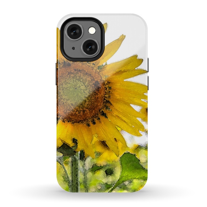 iPhone 13 mini StrongFit Sunflowers by Allgirls Studio