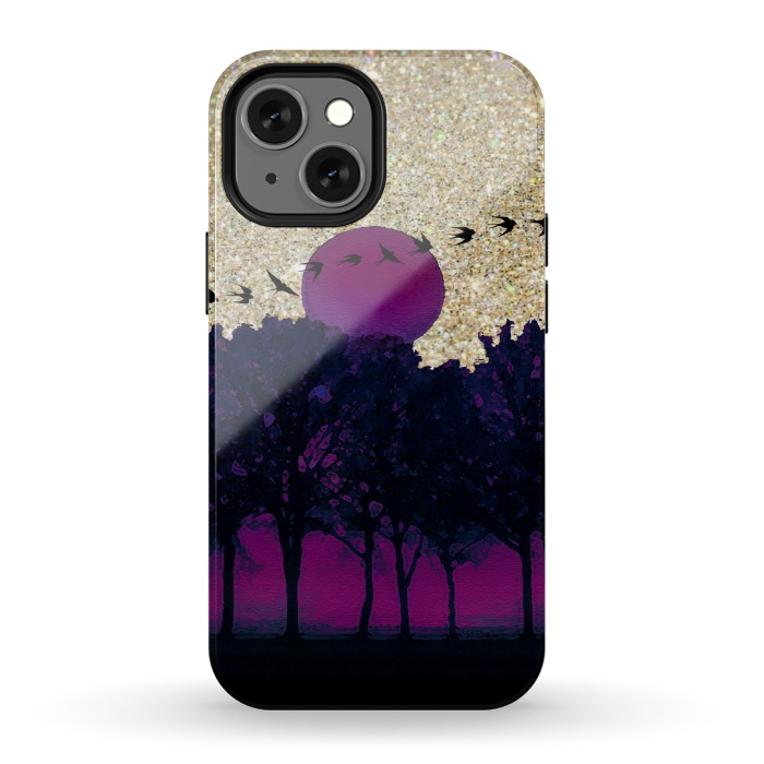 iPhone 13 mini StrongFit Glitter Sky by Allgirls Studio