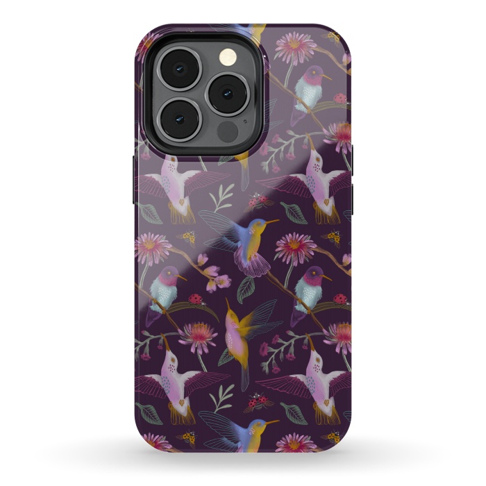 iPhone 13 pro StrongFit Hummingbirds by Tishya Oedit