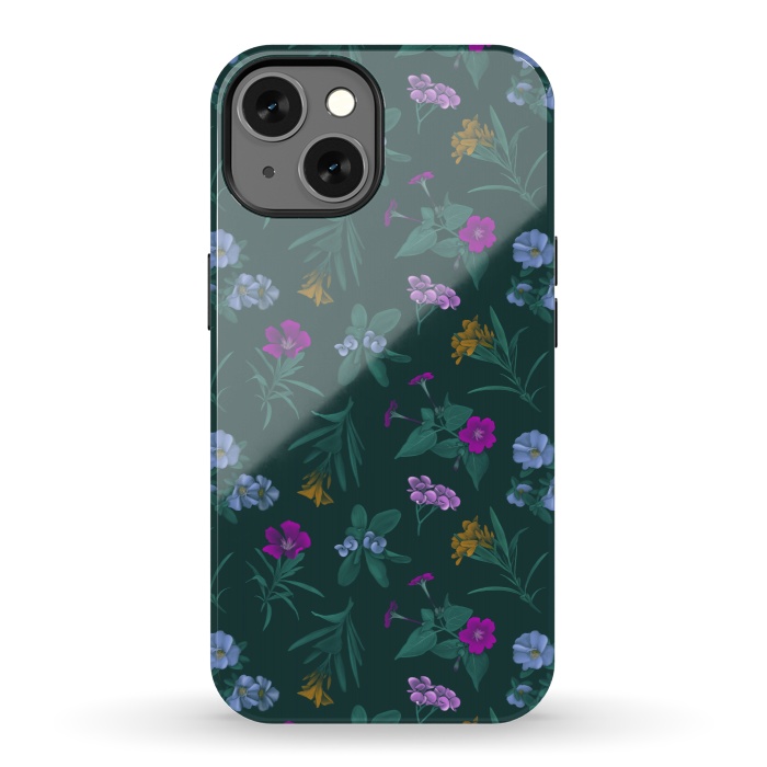 iPhone 13 StrongFit Tropical Flowers by Tishya Oedit