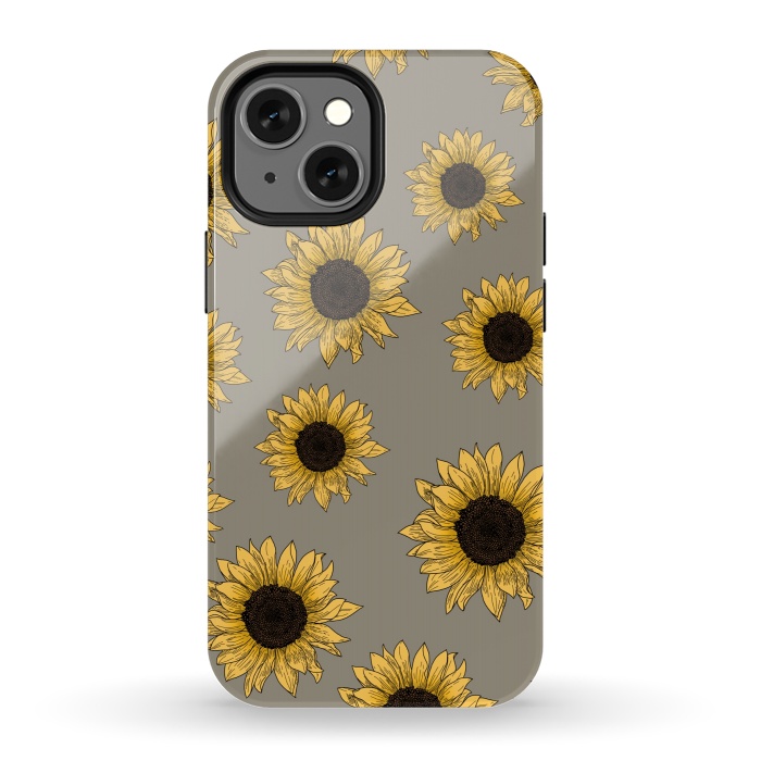 iPhone 13 mini StrongFit Sunflowers by Jms